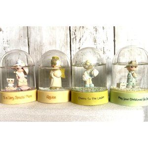 VINTAGE 1984 ,1983 Precious Moments TO A VERY SPECIAL MOM Snow Globe Lot 4pc
